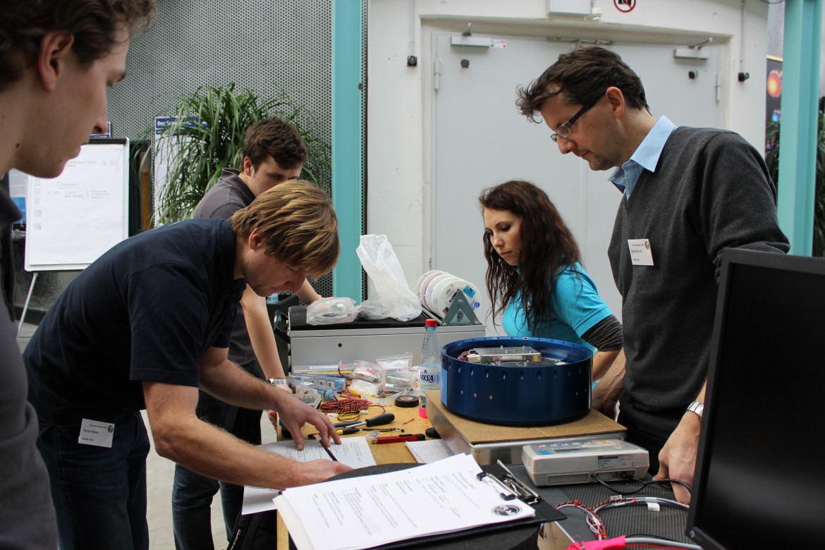 experts checking the experiment