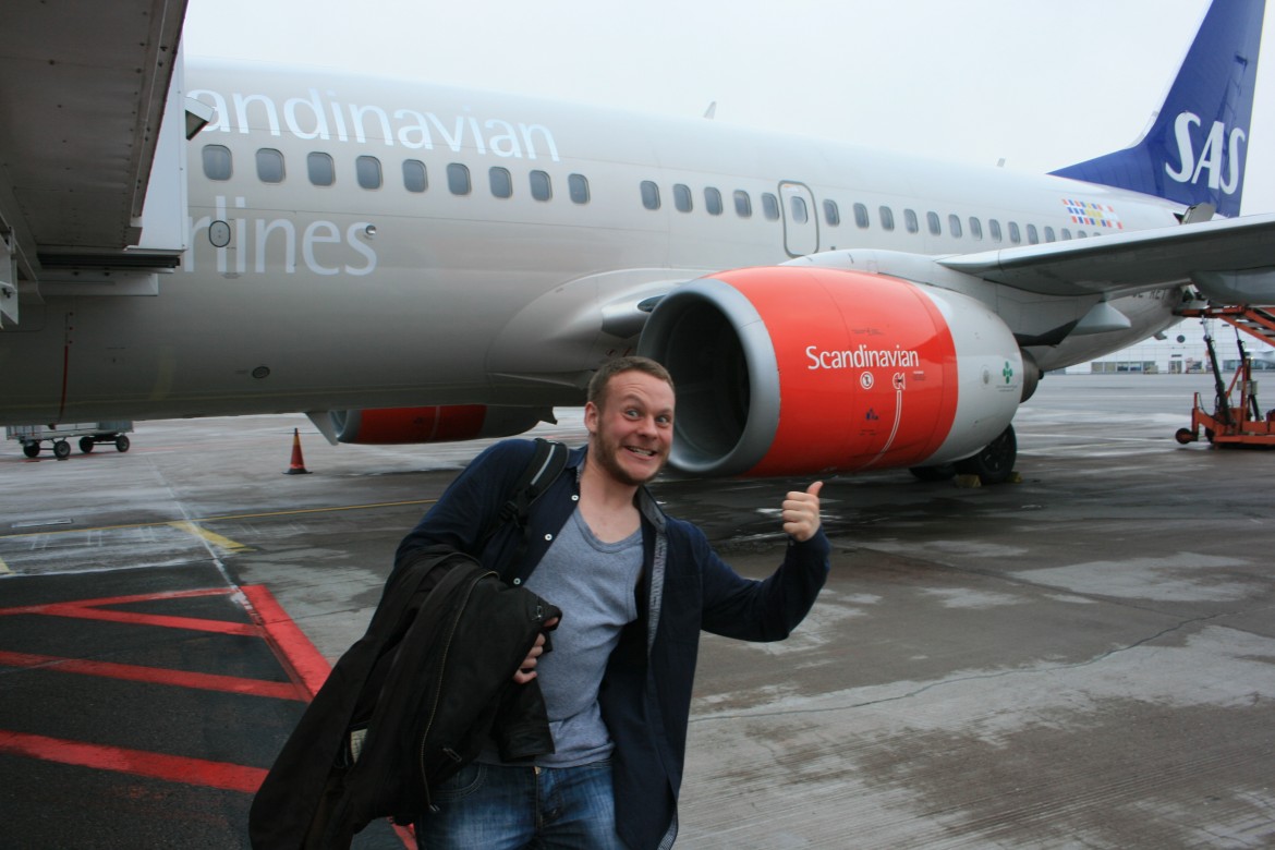 boarding the plane to Kiruna!